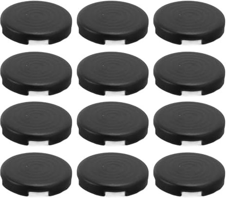 12pcs Button Caps for 30mm Button, Clear Keycaps Press Button Covers, Compatible for Cherry, for TTC, for Akko, for Cross Switches (Black)