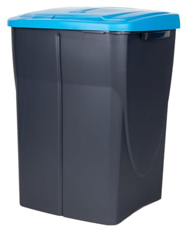 Cubo de basura azul para reciclar materiales de papel y cartón | Capacidad de 15, 25 o 45 litros | Tres medidas (45 L)