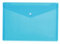 HERMA 20076 Dokumententasche A4 Transparent Hellblau, kleiner Sichttaschen Umschlag mit Druckknopf, Briefumschlag aus Plastik für Schule, Uni, Büro, Reise