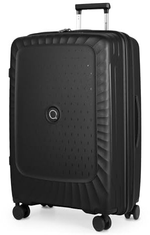 Hauptstadtkoffer Kotti - Großer Hartschalenkoffer, TSA, 4 Rollen, PP (Recycelt), Check-In Gepäck mit 3 cm Volumenerweiterung, 75cm, 116 Liter, Schwarz