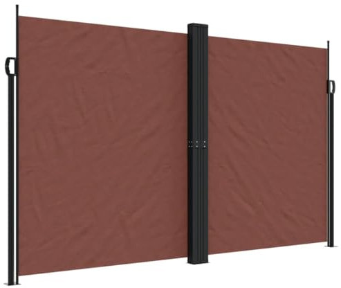 vidaXL Seitenmarkise, Sichtschutz Ausziehbar, Windschutz Sonnenschutz für Garten Balkon Terrasse, Seitenrollo Seitenwandmarkise, Braun 200x600cm