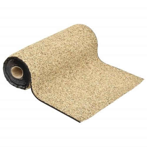 vidaXL Steinfolie, Steinfolie für Teich Teichrand Bachlauf Ufer, Teichfolie Kiesfolie Teichzubehör, Natürliches Design, Natur-Sand 300x40cm