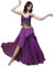 MUNAFIE Gonna lunga con fessura Irregolare Gonne per Danza Danza Del Ventre Costume, Lilla, Einheitsgröße