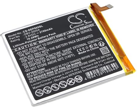 TECHTEK Battery 2700mAh compatible with [Doro] 8050, DBS-0230 replaces DBV-3000A