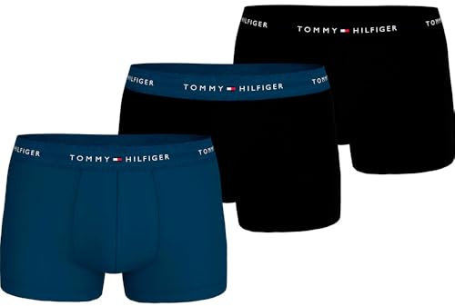 Tommy Hilfiger Herren 3er Pack Boxershorts Trunks mit Stretch, Mehrfarbig (Dp Ind/Dp Ind/Blk), XXL