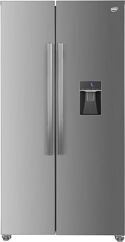 Daya DFA69DNH3XE0, Frigorifero Side By Side, classe E, Drink Dispenser (senza allacciamento idrico), Real Total No Frost, Total Inox, Display LCD Touch, Funzione Eco, Super Freezing e Cooling