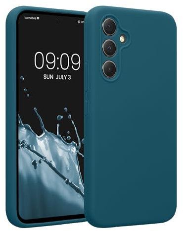 kwmobile Hülle kompatibel mit Samsung Galaxy A54 5G Hülle - A54 Case gummiert - Silikon Handyhülle - Schutzhülle Petrol matt