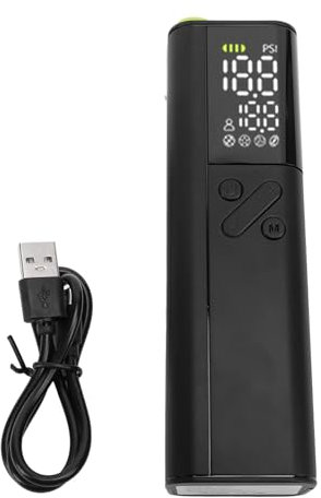 ViaGasaFamido 70er Jahre Schnelles Aufblasen, 3 Bis 18 Psi, Elektrische Ballpumpe, Dual-Digital-LED-Anzeige, Automatische Ballpumpe, Multifunktionale Aufblaspumpe für Basketball, Fußball,