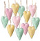 Logbuch-Verlag 12 bunte Herzen Anhänger Frühling Sommer Ostern Metallherzen mit Schnur Geschenkanhänger 7 cm Liebe Osterschmuck
