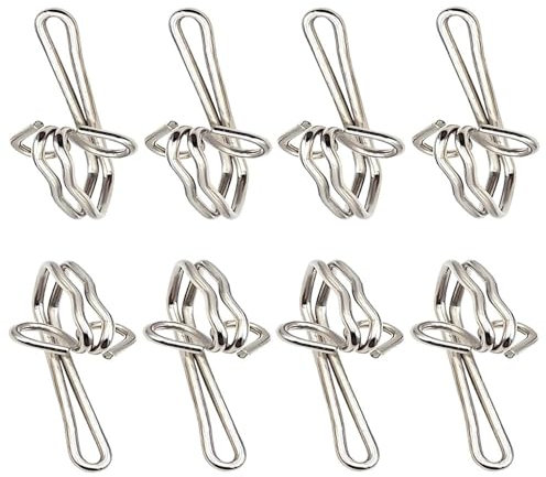 GZSYWZ 100 Pieces Curtain Hooks - Rustproof Metal Curtain Header Tape Drapery Hooks Heavy Duty Curtain Hooks Multi-Purpose Hooks Door Curtains Shower Curtains Accessories(Silver)