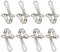 GZSYWZ 100 Pieces Curtain Hooks - Rustproof Metal Curtain Header Tape Drapery Hooks Heavy Duty Curtain Hooks Multi-Purpose Hooks Door Curtains Shower Curtains Accessories(Silver)