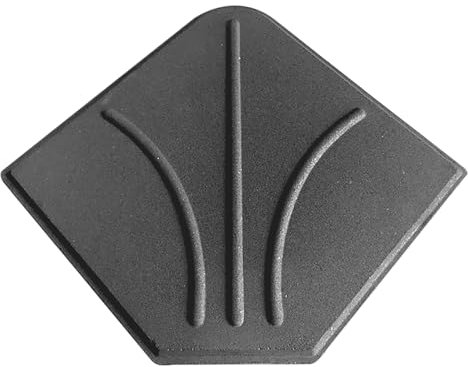 Acomoda Textil – Base de Sombrilla Ajustable, Estable y Resistente para Terraza, Jardín y Patio. Pie de Sombrilla con Adaptador Manejable para Parasol. 25 kg Negro, 47X47X6,5cm.