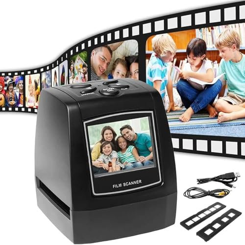 Mini Digital Film and Slide Scanner, Negative Scanner with 2.4 Slide Converter LCD Screen, Converts 35mm Film Negatives and Slides to JPEG Images
