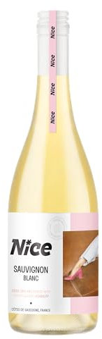 NICE Sauvignon Blanc, Wine in a Bottle, Dry, Crisp, French White Wine from Côtes de Gascogne, 1 x 75cl Bottled Wine (Pack of 6)