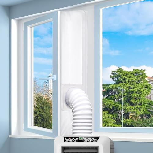 Fensterabdichtung Klimaanlage- Fenster Klimaanlage Abdichtung Uv-Schutz, Klima Fensterabdichtung 300cm FüR Mobile KlimageräTe, WäSchetrockner Ablufttrockner, Abluftschlauch Adapter Fenster (300cm)