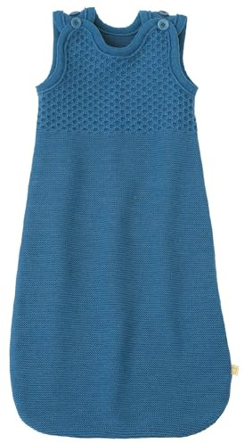 TRÄGER-Schlafsack Baby & Kleinkind - 100% Bio-Merino, TOG 1.7 – atmungsaktiv - Unisex Gr. 60 cm & 75 cm - nachhaltig & fair - für Sommer & Winter - Made in Germany | Taubenblau Gr. 1 (60 cm)