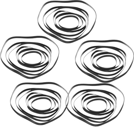 HONMEET 50 Piezas Cinturones para Reproductor Cassette Correas de Goma para Grabadora DVD Compatibles con Grabadoras y Tocadiscos Resistentes y Duraderas para y Reparación