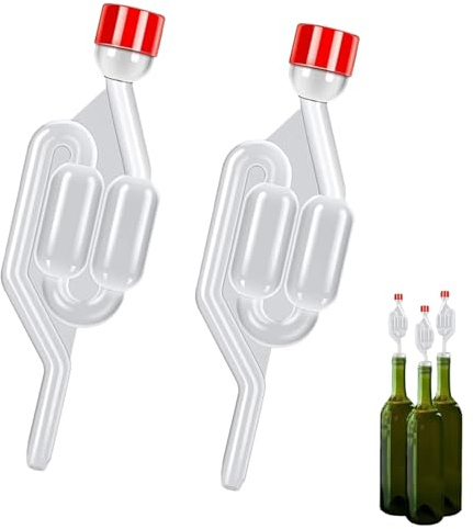 Zpeiran 2 Pezzi Gorgogliatore Fermentazione,Airlock per Birra,Vino,Crauti e Sottaceti Kit Completo,per Fermentazione Domestica con Tubi in Plastica,Set Fermentatore per Conservazione