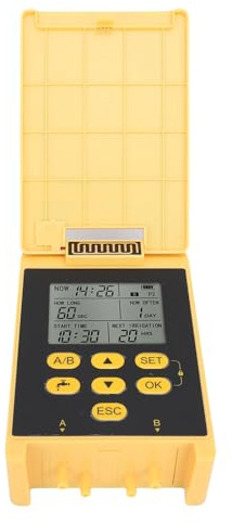 Zerodis Tropfbewässerungssystem-Kit, Automatisches Bewässerungssystem mit Regensensor für die Bewässerung von Gewächshäusern Im Garten, Rasen, 2000 MAh Dual-Pumpen-Timing
