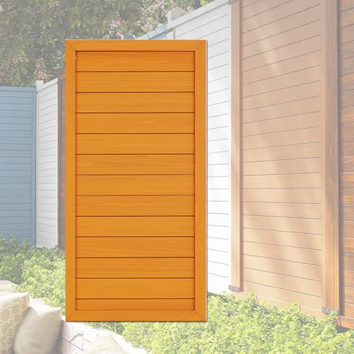 120x60 CM Brise-vue Bois Massif, Panneau de Clôture Imperméable Anti-UV, Cloison Extérieure Résistante aux Intempéries, Installation Facile pour Balcon et Terrasse Jardin(Yellow)