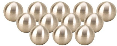 Geschenkestadl 12 x Dekokugel in Silber matt ca. Ø 4 cm Kugel Edelstahl Rosenkugel Garten Weihnachten