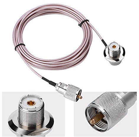 Câble coaxial de câble d'extension d'antenne de 5M / 16FT UHF PL-259 mâle à l'adaptateur Femelle de Douille de câble pour l'antenne Mobile de Radio