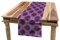 ABAKUHAUS orientalisch Tischläufer, Blumenfliesen-Lila-Töne, Esszimmer Küche Rechteckiger Dekorativer Tischläufer, 40 x 225 cm, Blasses Violett und Lila