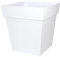 EDA - Pot de Fleur Carré Toscane 50 cm - Volume 87 L - 49,5 x 49,5 x H.52,5 cm - Blanc