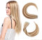 Elailite Tape Extensions Haarverlängerung - Invisible Tape Extensions Echthaar - Remy Real Human Hair - 20PCS Tape in Extensions - glatt - 30cm 20g #12/613 Goldbraun＆Gebleichtes Blond