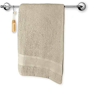 Jenny Sesal Asciugamano da bagno grande tinta unita, telo bagno, 90x140 cm. Con spugna proveniente dal Portogallo (Nocciola)