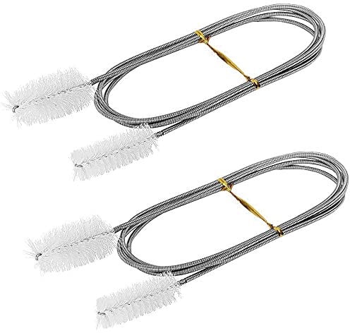 162cm Flexible Reinigungsbürsten, Double Ended Lange Schlauchbürste Rohrbürste mit Weichen Nylonborsten für Aquarium RohrAbflusslöchern/Schläuche Fliter/Luftschlauch/Kleine Gebogene Rohre (2er-Pack)