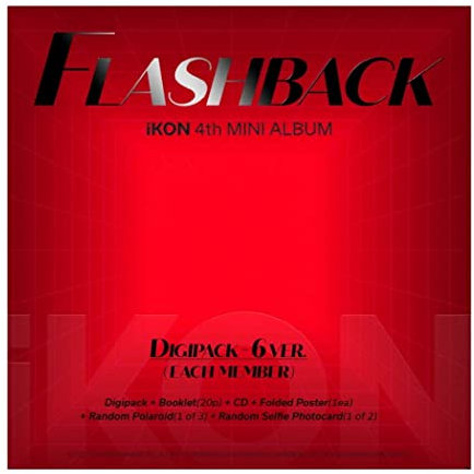 YG iKON - 4th Mini Album Flashback Digipack ver. CD+Extra Photocards Set (Random ver.), 180 x 245 x 17 mm, (YGP0150)