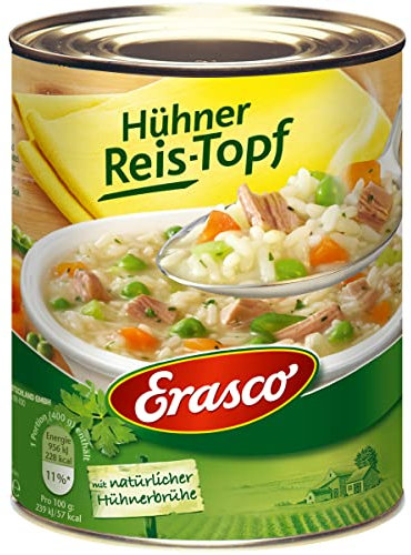 Erasco Hühner Reis Topf mit frischen Möhren und Kräutern 800g