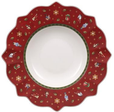 Villeroy & Boch Toy's Delight Roter Suppenteller, 26 cm, Premium Porzellan