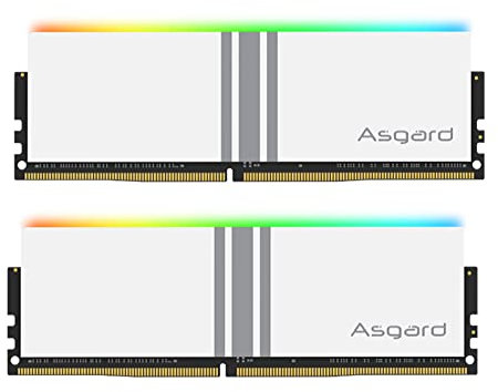 DDR4 Ram Asgard Valkyrie Series 16 GB (2 x 8 GB) 288 pines DRAM DDR4 3600 CL18-22-22-42 1.35 V modelo de memoria de escritorio de doble canal, color blanco