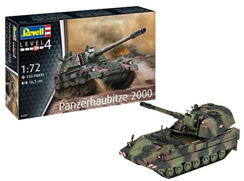 Revell Modellbausatz I Panzerhaubitze 2000 I Detailreicher Level 4 Panzerbausatz I 61 Teile I Maßstab 1:76 I für Kinder und Erwachsene ab 12 Jahren