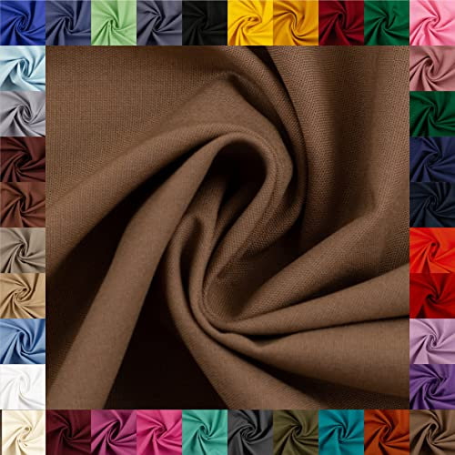 Swafing Heide Baumwollstoff Webware Uni Coupon (Schlamm, 1m) - 36