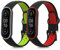 kwmobile Bracelet compatible avec Xiaomi Mi Smart Band 6 / Mi Band 6 / Band 5 bracelet - 2x bracelet de rechange en silicone pour fitness tracker