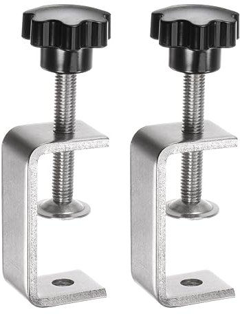 uxcell 2Pcs Stainless Steel C-Clamp 67mm Wide Jaw Opening Wood G-Clamps for Woodworking Welding Building Household Mounting