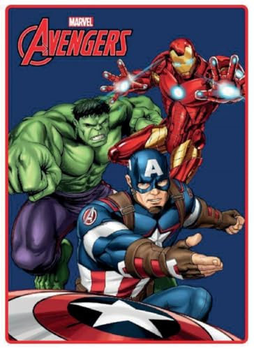 arlis Fleecedecke Avengers Marvel 100 x 140 cm (Kuscheldecke Avengers – A)