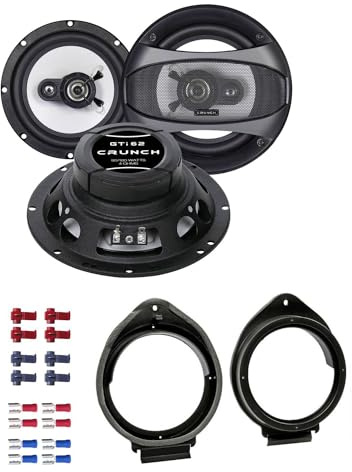 Crunch GTI62 Lautsprecher mit Einbauset passend für Opel Insignia 2008-2017 Türen vorne 360 Watt 165mm 2 Wege Koax
