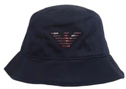 Emporio Armani Fischerhut Logo, Blau
