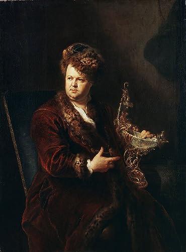 SYlale Ölgemälde Wandkunst Bilder Poster Wandkunst Porträt Des Juweliers Johann Melchior Dinglinger Von Antoine Pesne für Wanddekoration 60x90cm