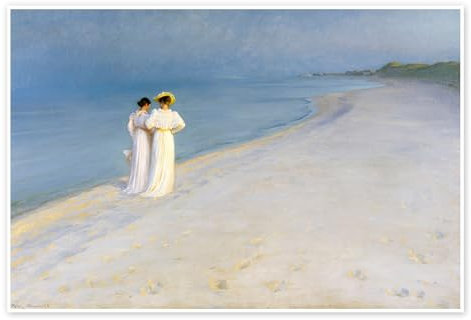 Sommerabend am Skagener Südstrand Poster von Peder Severin Krøyer 60 x 40 cm Wandbilder Wanddeko
