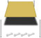 Telo di ricambio per ombrellone 4 x 4.9 m Impermeabile Balcone Recinzione con Occhielli Protezione Raggi UV HDPE Telo Ombra per Tenda Amache Picnic, Color Crema