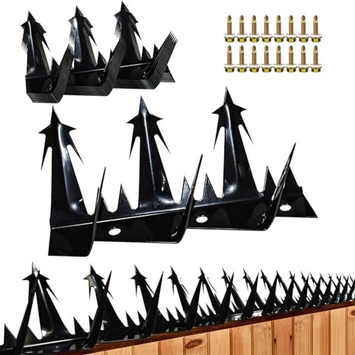 Heavy Duty Metal Fence Spikes-Anti Climb Security Spikes for Fence and Wall-Intruder and Animal Deterrent（Size74 inches）