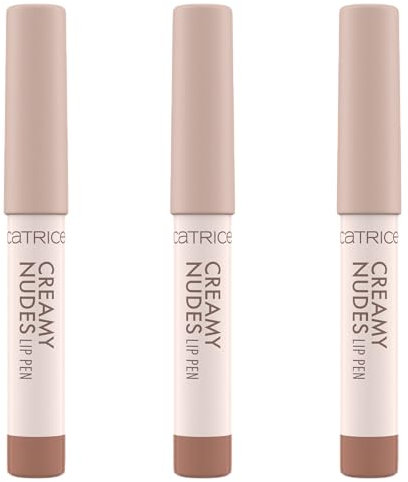 Catrice Creamy Nudes Lip Pen, Lippenkonturstift, Nr. 040, Nude, mit Vitaminen, pflegend, mit Ölen, matt, vegan, ohne Parabene, ohne Mikroplastikpartikel, Nanopartikel frei, 3er Pack (3x1.2g)