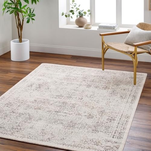 Livabliss Marrakech Vintage Rug - Hallway Runner Rugs Living Room 80x220 cm - Scandi Neutral Rug, Traditional Patterned Boho Style, Natural Easy Care Pile - Hallway Runners, Cream and Grey