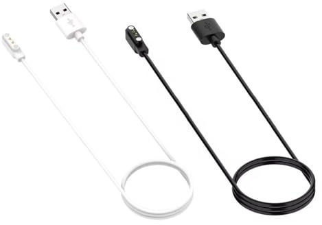 Magnetisches USB Ladekabel für Smartwatch | 60 cm | Kompatibel mit Willful SKG Letsfit Cubitt Yamay Fitpolo Tozo Wyze Umidigi Blackview Umidigi Uwatch Urun | 2 Kabel mit entgegengesetzter Polarität