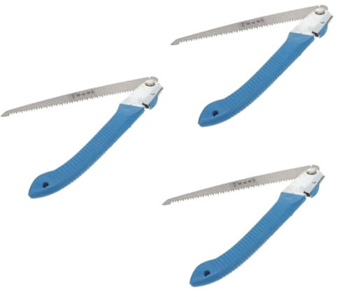 Yardwe 3St Gartenhandsäge gartenwerkzeug gardening tools Handholzsäge klappbare säge sebelsäge Trimmhand Baum trimmen Mini-Hand kleine Baumsägen handkreissäge Hand für Bäume Astsäge Blue